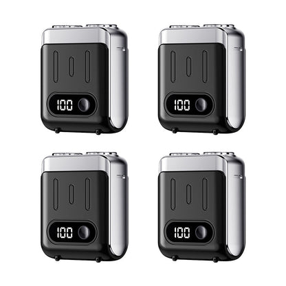 Mini afeitadora eléctrica rotativa portátil para hombre