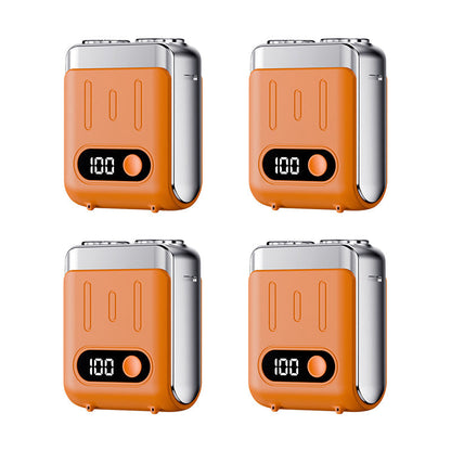 Mini afeitadora eléctrica rotativa portátil para hombre