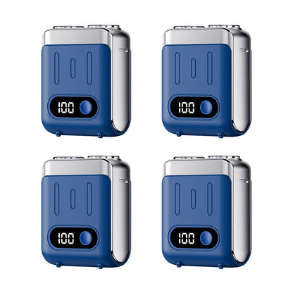 Mini afeitadora eléctrica rotativa portátil para hombre