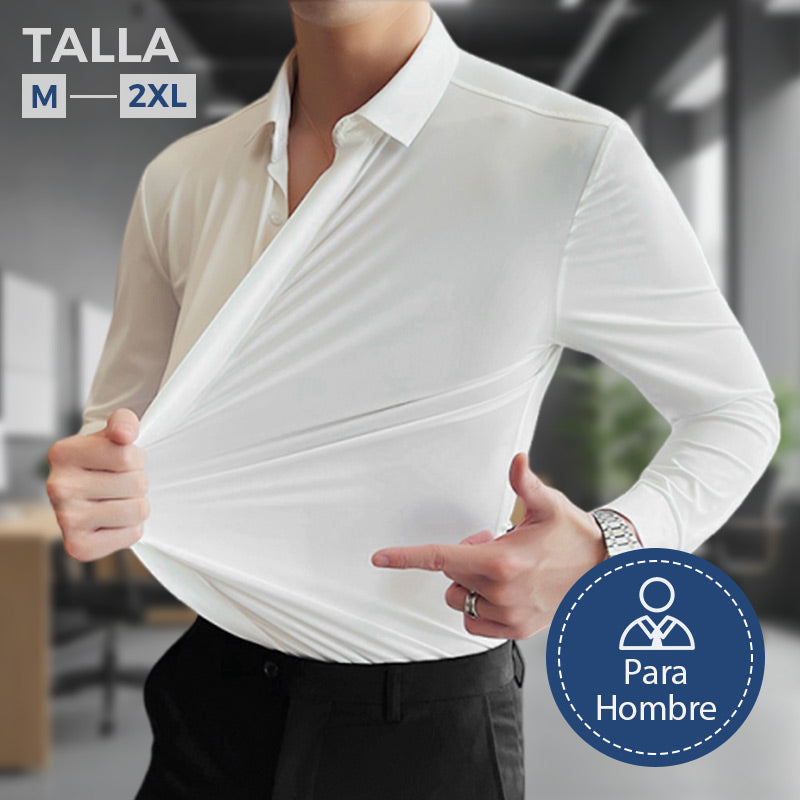 Camisas de Vestir Elástica para Hombre sin Arrugas