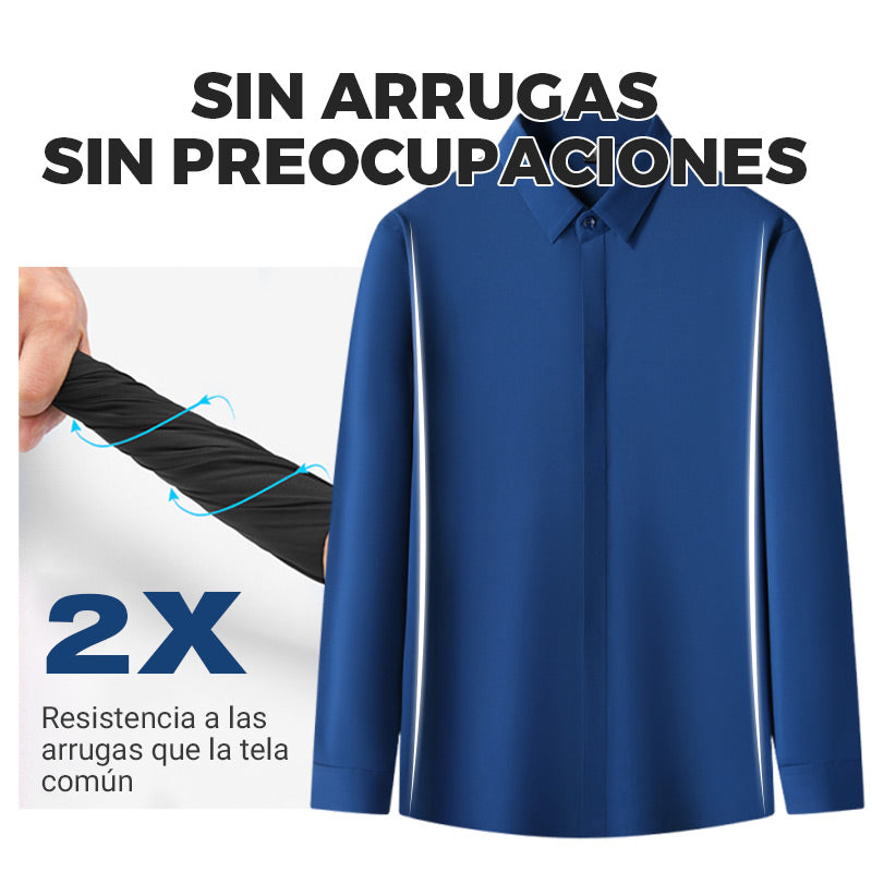 Camisas de Vestir Elástica para Hombre sin Arrugas