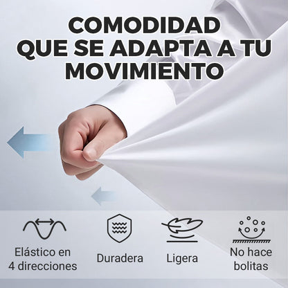 Camisas de Vestir Elástica para Hombre sin Arrugas