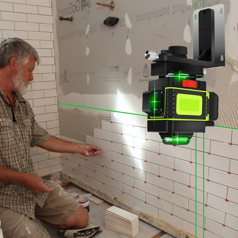 Nivel láser con luz verde de 16 líneas Herramienta autonivelante