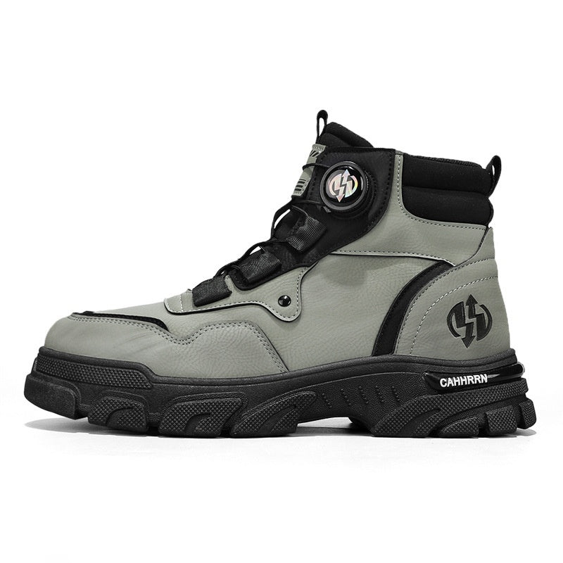Zapatos de trabajo para hombre con hebilla giratoria, impermeables, antideslizantes, cómodos y transpirables.