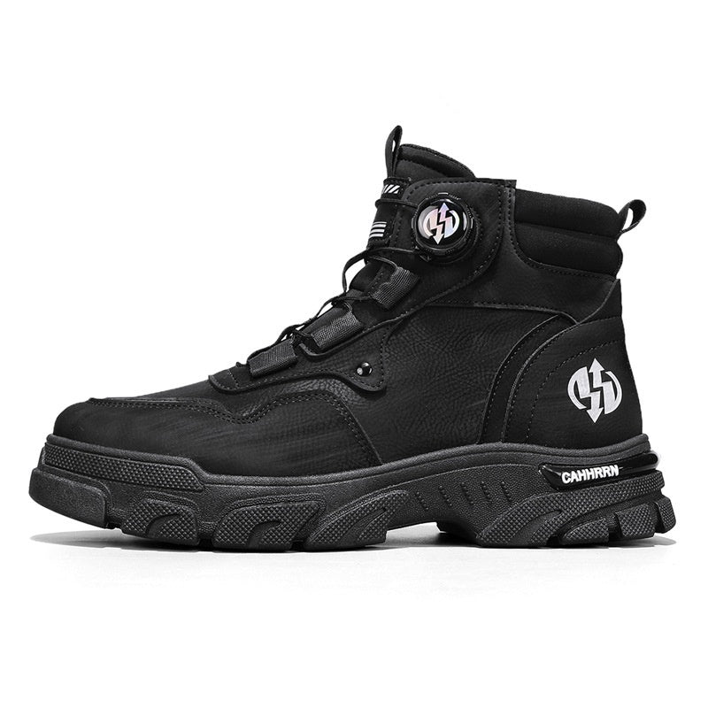 Zapatos de trabajo para hombre con hebilla giratoria, impermeables, antideslizantes, cómodos y transpirables.