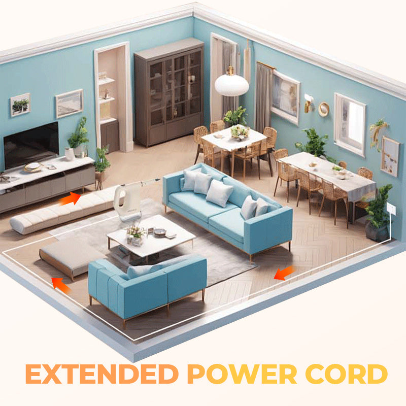 Limpiador a vapor manual multifunción con accesorios