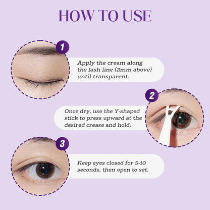 🎁✨ ¡Compra 1, lleva 1 GRATIS! 👁️ Crema para peinar párpados dobles, invisible y de larga duración