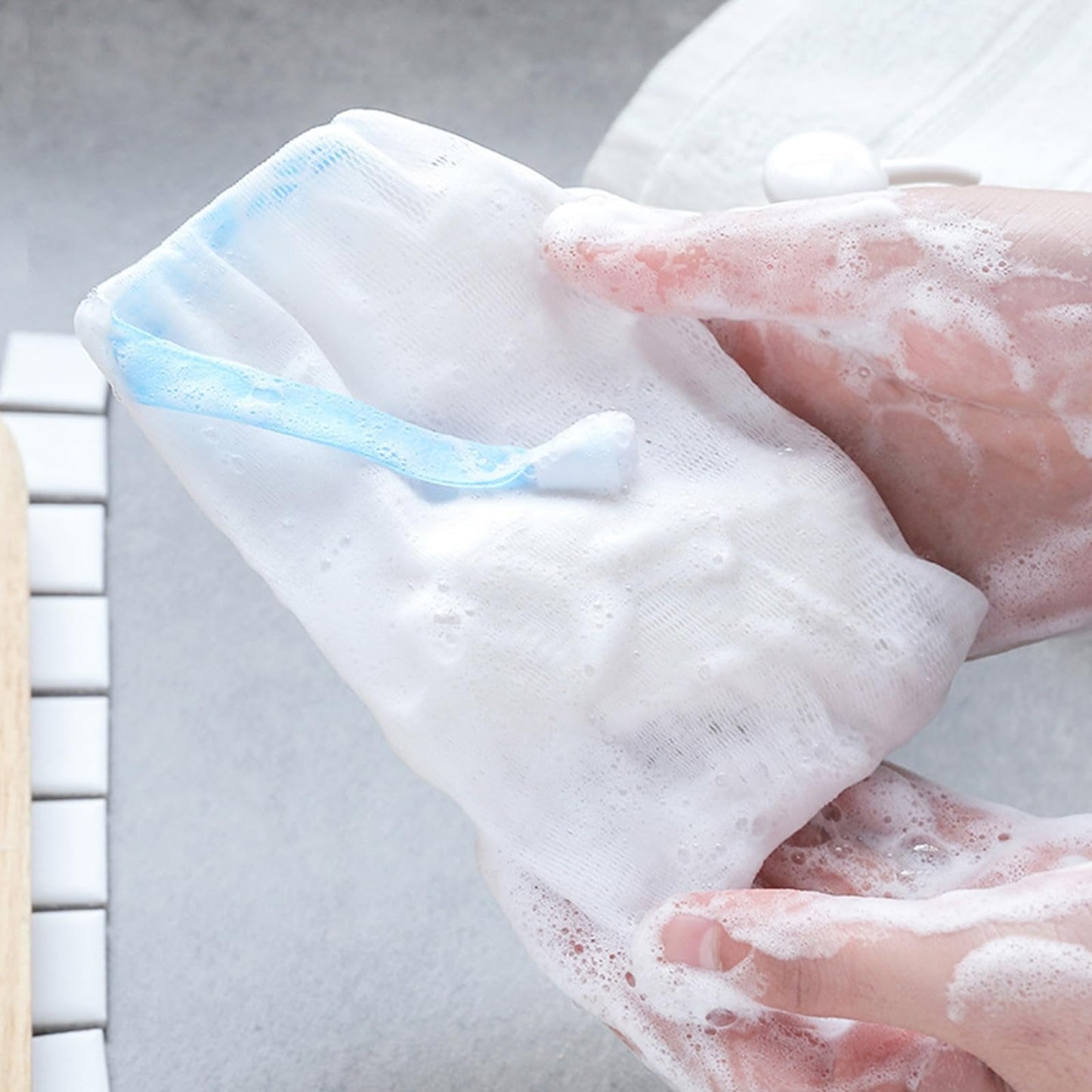 Bolsa con red de jabón