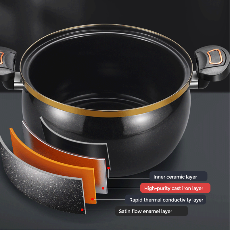 Olla para sopa de esmalte de micropresión de gran capacidad