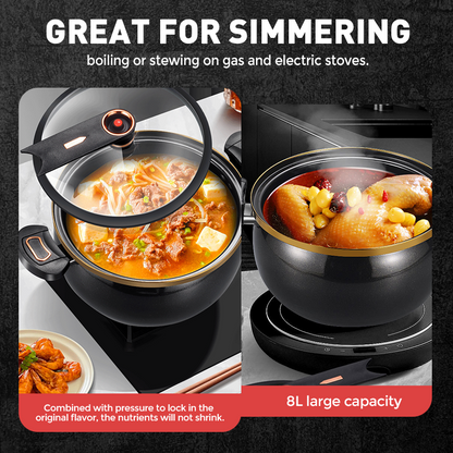 Olla para sopa de esmalte de micropresión de gran capacidad