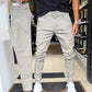 Pantalones casuales de color sólido de corte ajustado para hombre