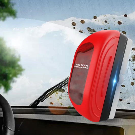 ✨Cepillo de limpieza de película de aceite para coche con líquido de recarga de 100 ml - Juego de 4