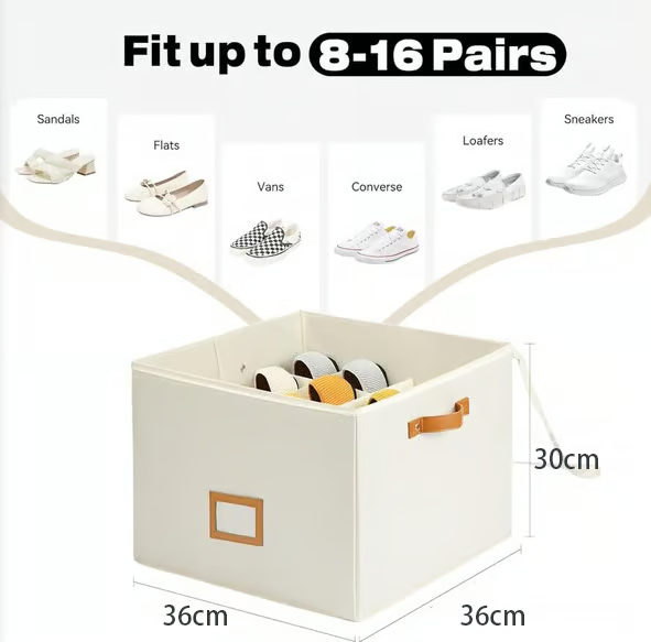 💥 Organizador de Zapatos de Tela, Caja de Almacenamiento - COMPRA 2 ENVÍO GRATIS