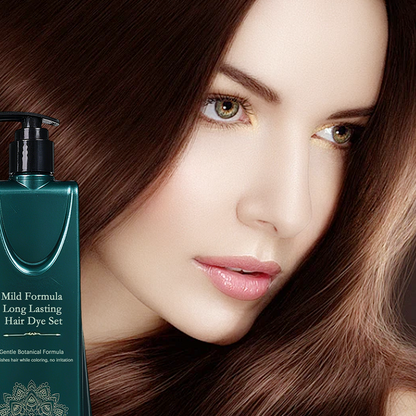 💇‍♀️ ¡COMPRA 2 LLEVA 1! 🌈 Set de Tintes para el Cabello de Larga Duración - Cobertura de Canas sin Dañar el Cuero Cabelludo ✨🧴