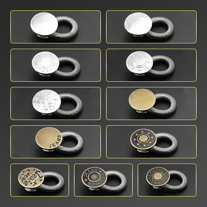 ¡Botón de extensión de cintura para jeans con resorte metálico! 🔩👖