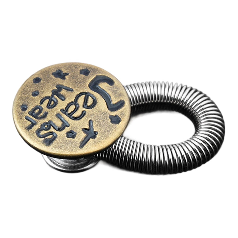 ¡Botón de extensión de cintura para jeans con resorte metálico! 🔩👖