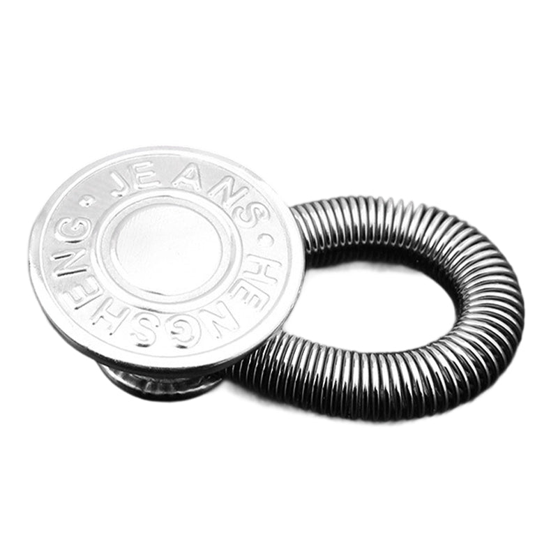 ¡Botón de extensión de cintura para jeans con resorte metálico! 🔩👖