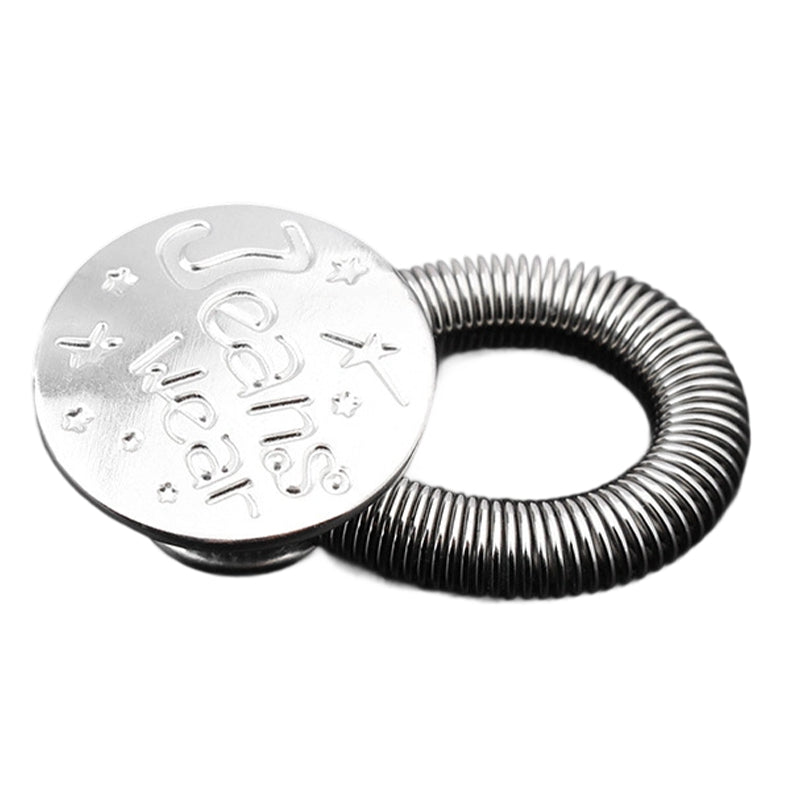 ¡Botón de extensión de cintura para jeans con resorte metálico! 🔩👖