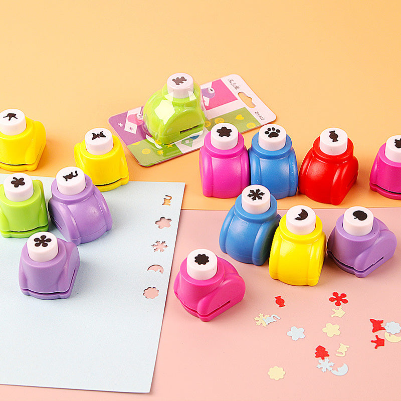 ✂️ ¡50% DE DESCUENTO! 🎨 Punzón DIY para Manualidades Infantiles - Crea Formas Adorables (Estrellas/Corazones/Flores) para Tarjetas y Álbumes 📏🎁