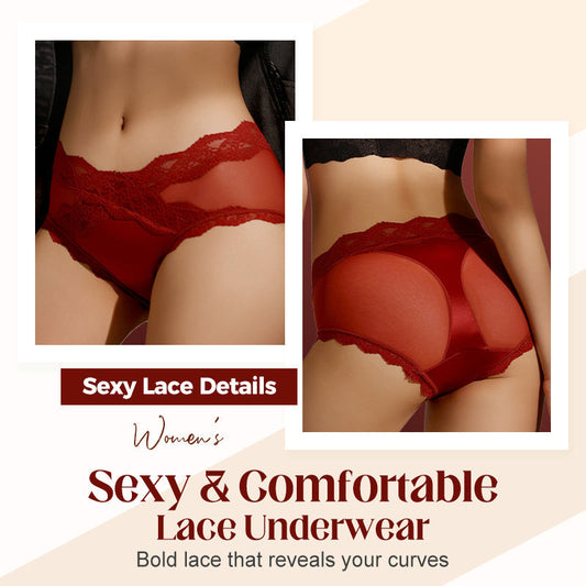 Ropa interior de encaje sexy y cómoda para mujer