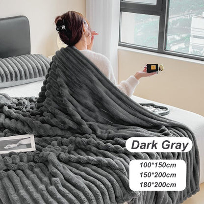 🍂Rebajas de otoño: ¡50 % de descuento!🛏️Manta gruesa de felpa con motivo de conejito y funda de terciopelo lechoso🫧Acurrúcate con la máxima comodidad.