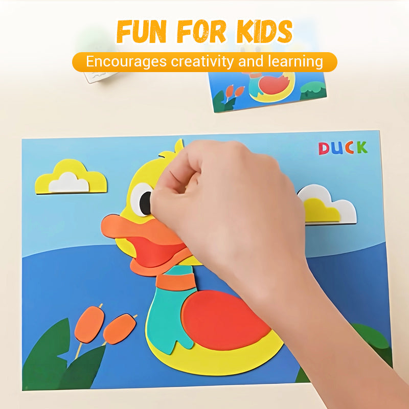 Manualidades DIY para niños con pegatinas 3D de EVA