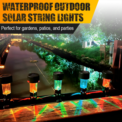 🔆 Guirnalda Solar Impermeable para Navidad en Exteriores 🌟🎄 ¡Perfecta para decoración navideña en jardines!