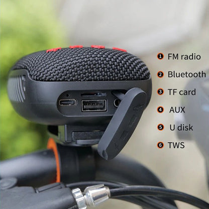 🔊Altavoz Bluetooth impermeable para bicicleta con soporte de montaje