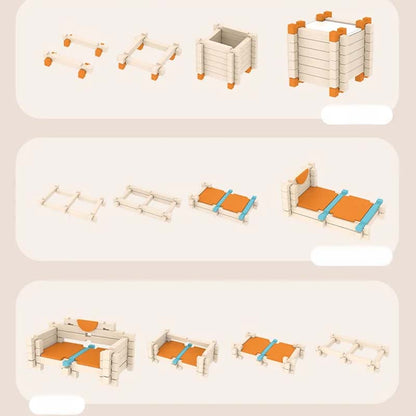 Bloques de construcción educativos de madera