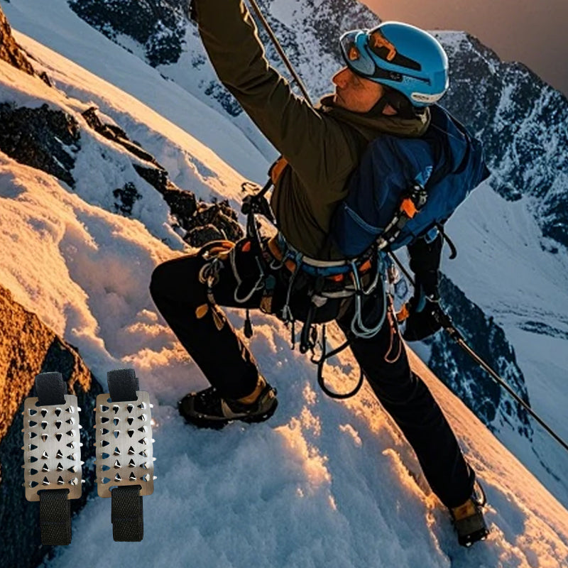 Juego de crampones antideslizantes y duraderos para zapatos de hielo