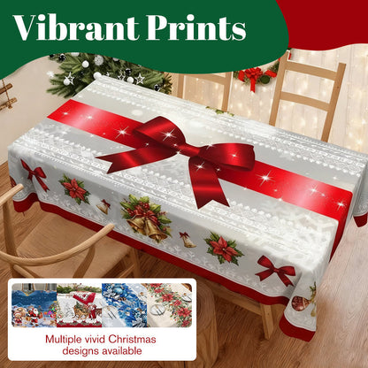 Mantel estampado navideño con estilo