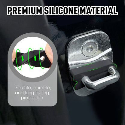 🚗 Almohadillas de Silicona Amortiguadoras para Cerraduras de Puertas de Auto - Cierre Silencioso ✨