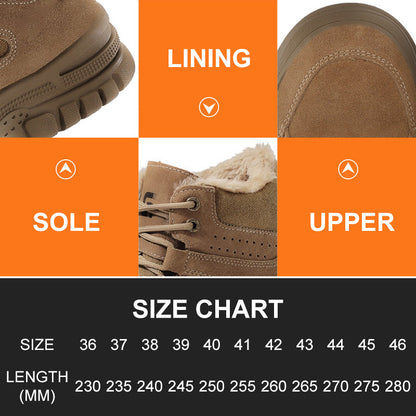🎅 Zapatos de Seguridad Invernales para Hombre – ¡Con punta de acero y antideslizantes!