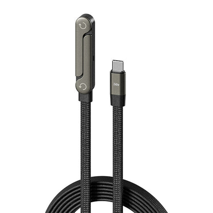 Cable de Carga Rápida 240W con Soporte Ajustable para Celular