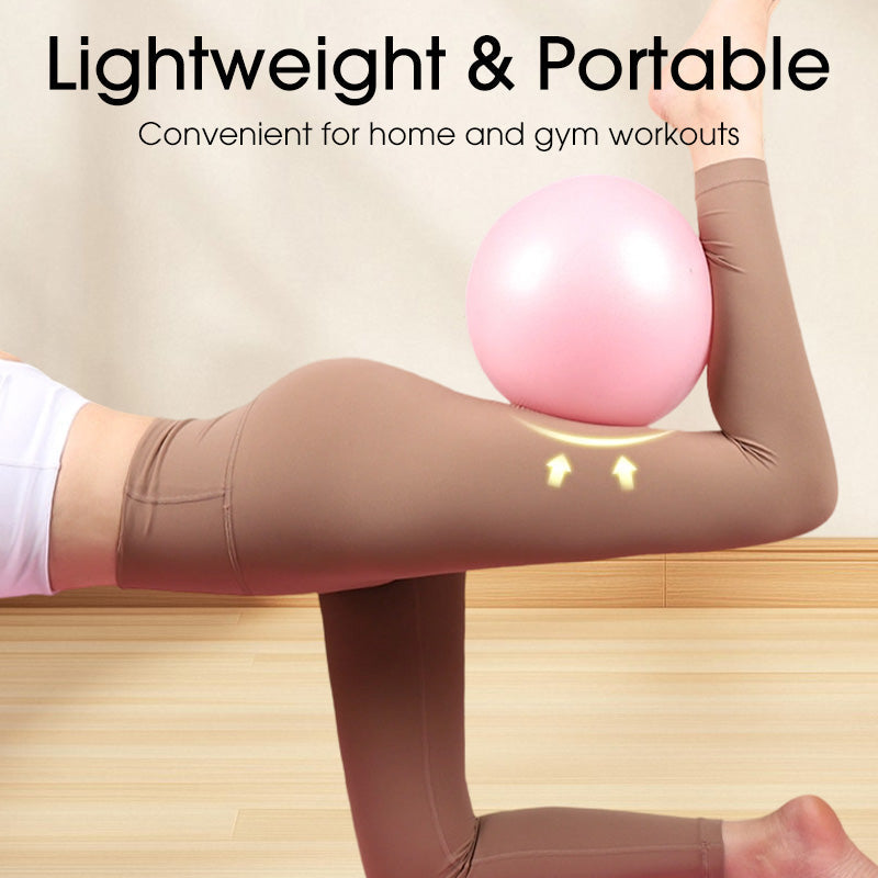 🔥 ¡50% DE DESCUENTO! 🏋️‍♀️✨ Pelota de Pilates Antiexplosión de 9” con Bomba Incluida Compacta, resistente y perfecta para entrenar en casa o llevar a cualquier lugar 💪👜 Ideal para tonificar, fortalecer y mejorar tu equilibrio.