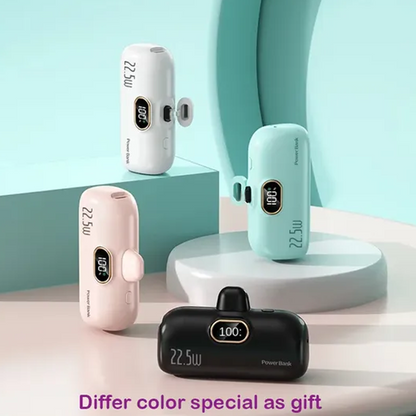 🔋💥 Mini Cargador Portátil Power Bank 5000mAh   Carga Rápida y Compacta para tu Teléfono en Cualquier Lugar ✨📱