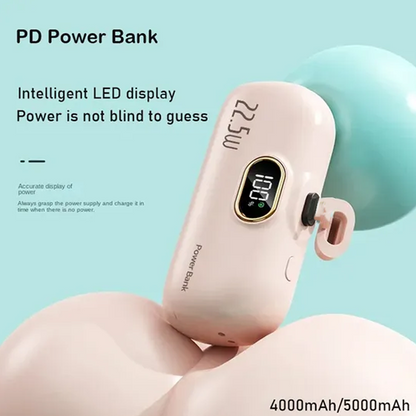 🔋💥 Mini Cargador Portátil Power Bank 5000mAh   Carga Rápida y Compacta para tu Teléfono en Cualquier Lugar ✨📱