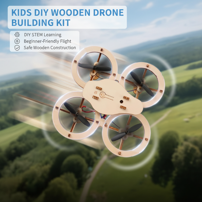 ✈️Kit de bricolaje para niños para construir un dron de madera 🎁💥Envío gratuito🚀