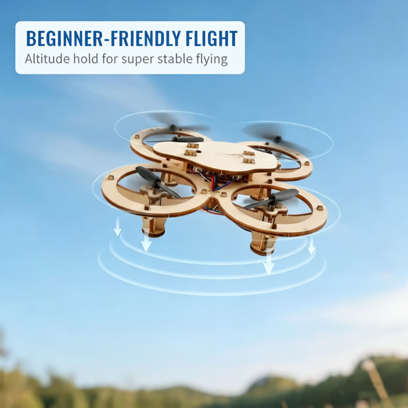 ✈️Kit de bricolaje para niños para construir un dron de madera 🎁💥Envío gratuito🚀