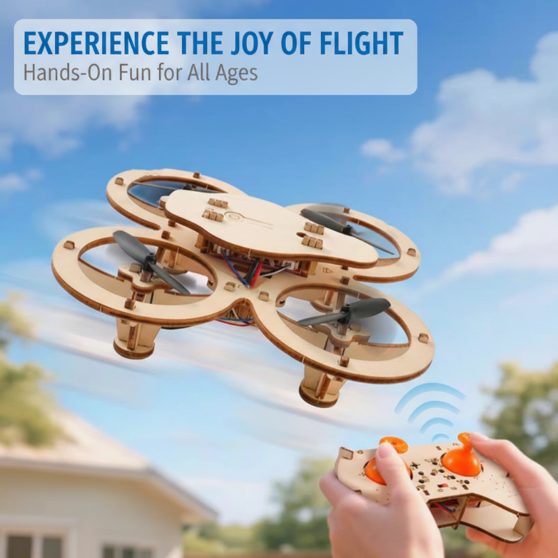 ✈️Kit de bricolaje para niños para construir un dron de madera 🎁💥Envío gratuito🚀