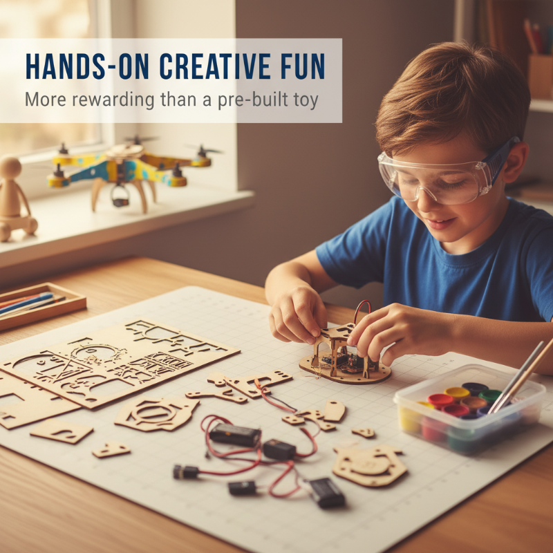 ✈️Kit de bricolaje para niños para construir un dron de madera 🎁💥Envío gratuito🚀