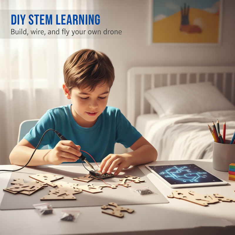 ✈️Kit de bricolaje para niños para construir un dron de madera 🎁💥Envío gratuito🚀