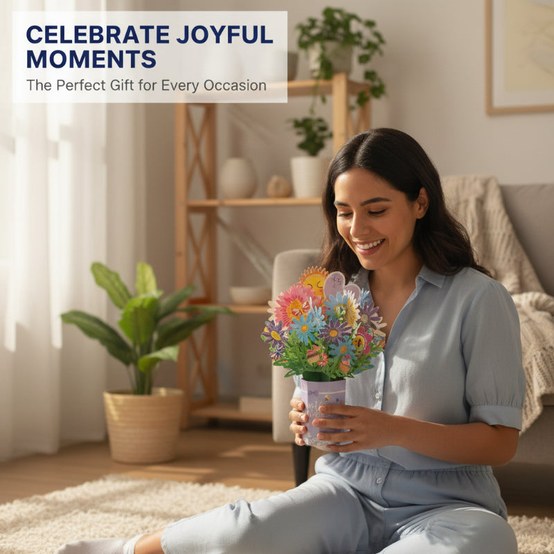 💝Tarjeta de felicitación con ramo en 3D🌹