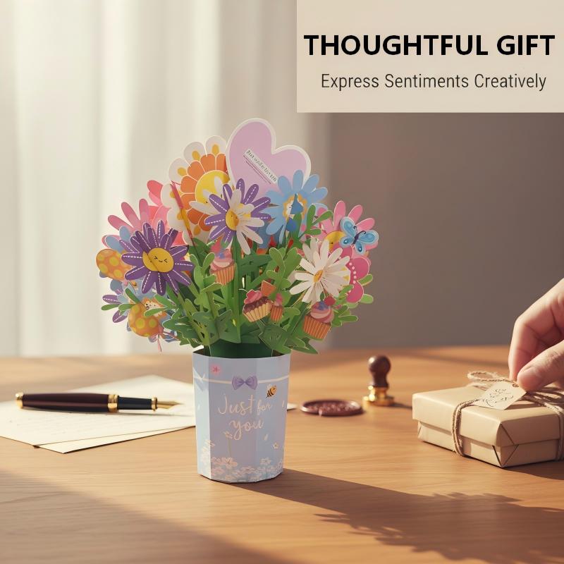 💝Tarjeta de felicitación con ramo en 3D🌹