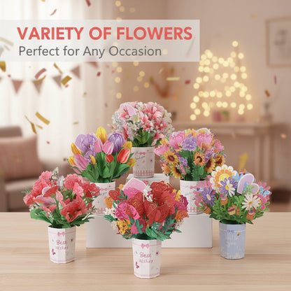 💝Tarjeta de felicitación con ramo en 3D🌹