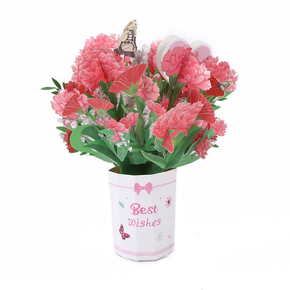 💝Tarjeta de felicitación con ramo en 3D🌹