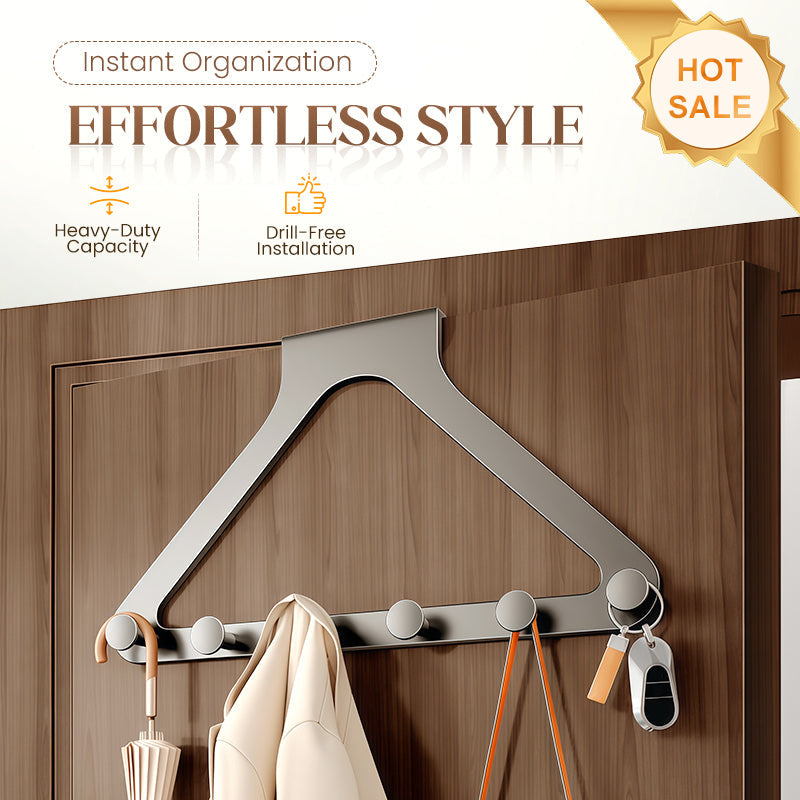 🚪 50% RABATT! 👕 Bohrfreie Türhängung – 6 Haken, Extra Breit & Montage in Sekunden 🛒