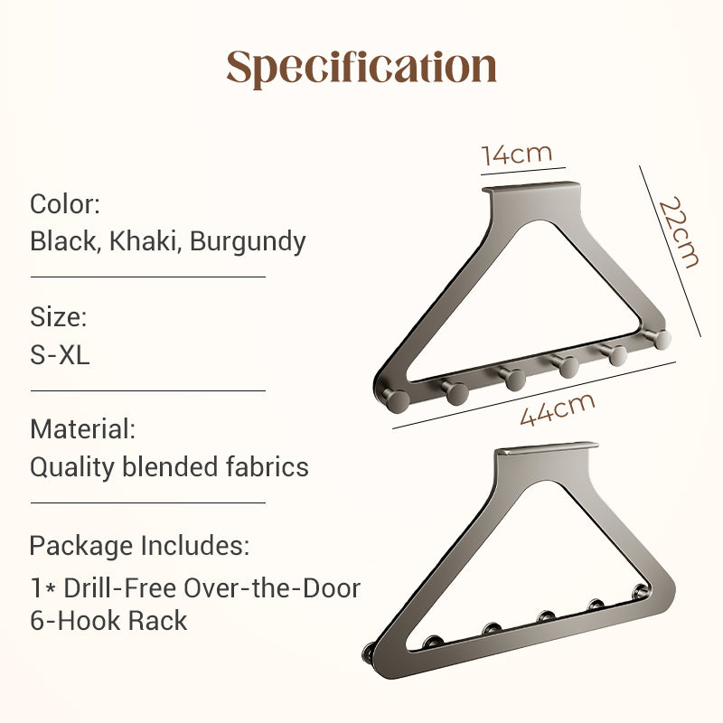 🚪 50% RABATT! 👕 Bohrfreie Türhängung – 6 Haken, Extra Breit & Montage in Sekunden 🛒