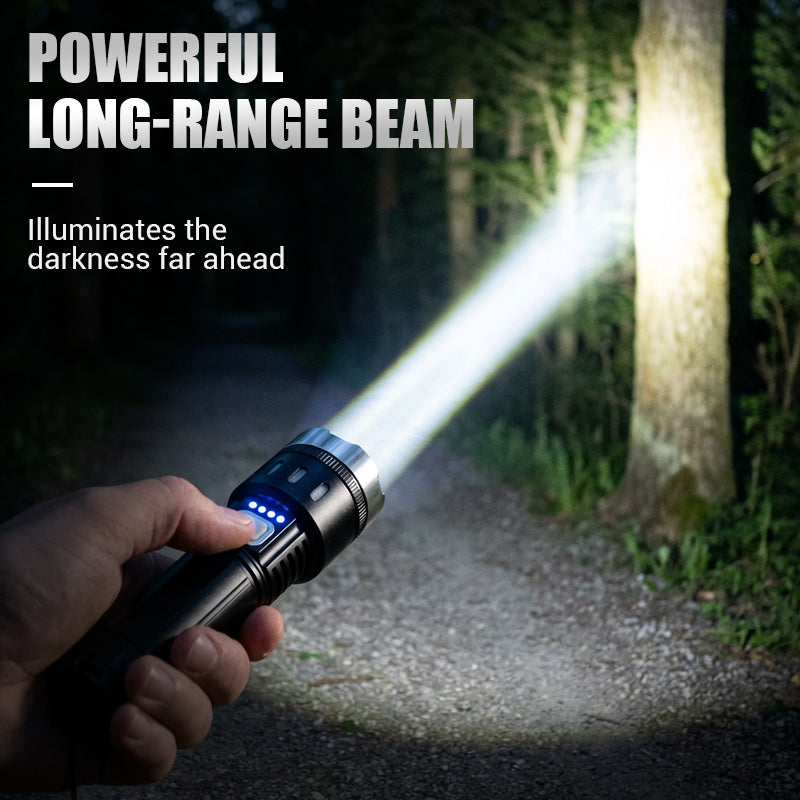 🔦Linterna LED multifuncional con zoom e indicador de potencia🌟