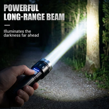🔦Linterna LED multifuncional con zoom e indicador de potencia🌟